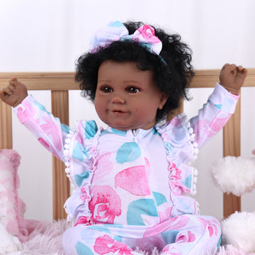 Babeside Maddy 20 Inch Lifelike Reborn Baby Dolls American African Girl