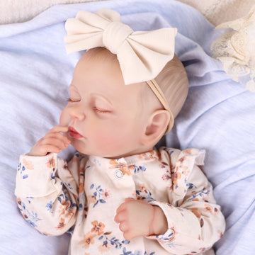 Babeside Lucy 20'' Floral Suit Sleeping Infant Baby Girl