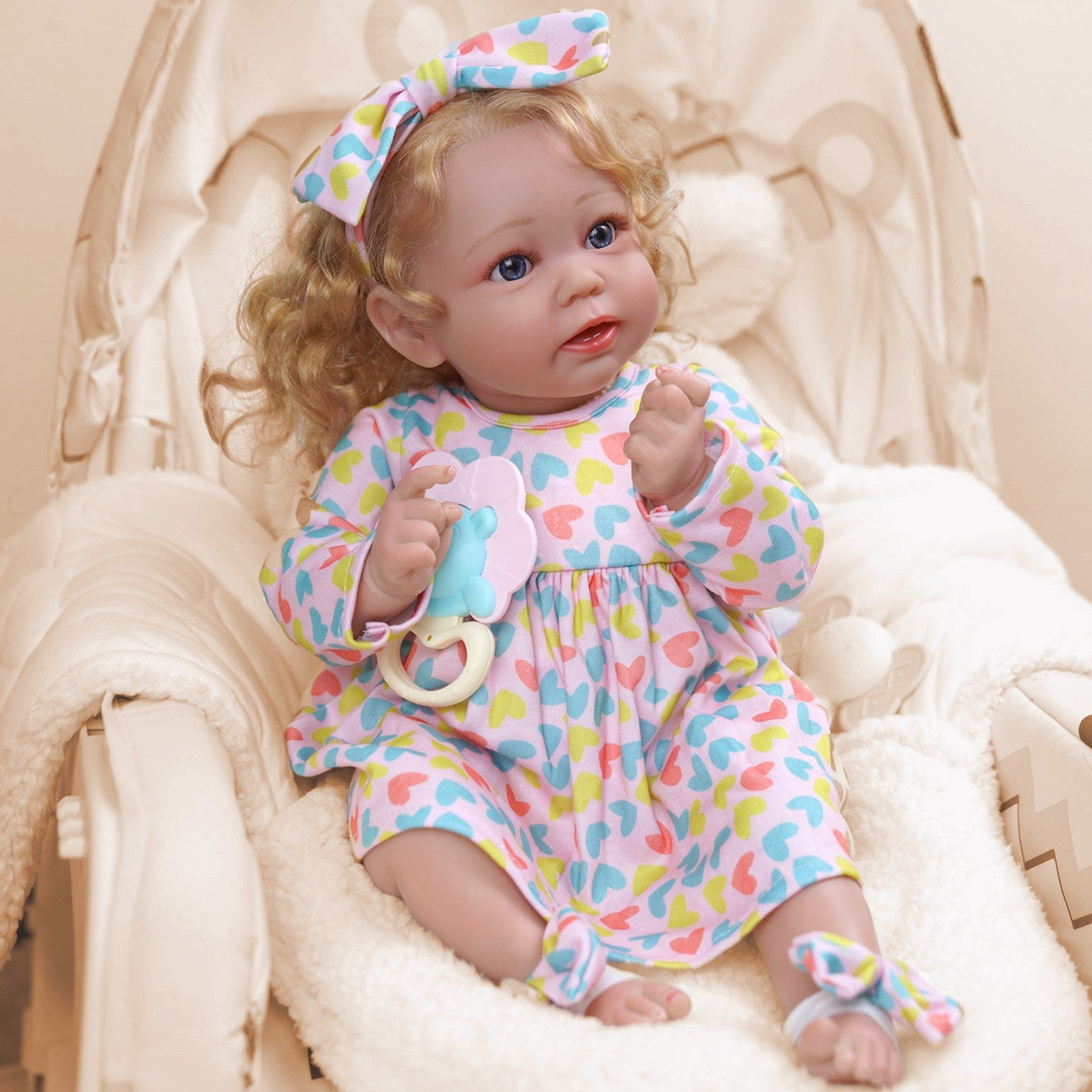 Babeside Stella 20'' The Sweet Hearts Princess Baby Girl with Heartbeat Coos and Breath