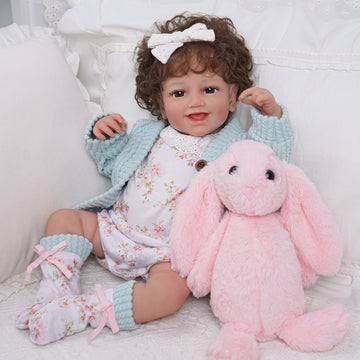 Babeside Una 20'' Realistic Reborn Baby Doll Girl Awake Lovely Sweet Smile With Heartbeat Coos And Breath