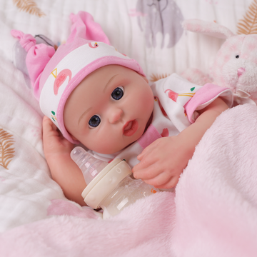 Babeside Bailyn 16'' Full Silicone Reborn Baby Doll Girl Adorable Pink Flamingo