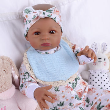 Babeside 20'' Reborn Girl Laney - Real Lifelike African American Infant Adorable Baby Doll