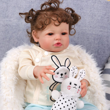 Babeside 20'' Lifelike Reborn Baby Doll Brown Eyes Charming Girl Laney