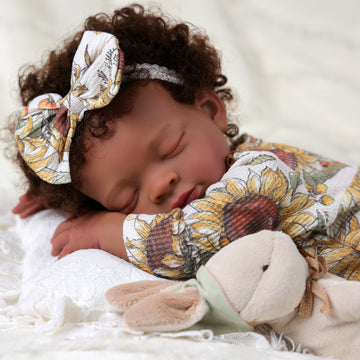 Babeside Laney 20'' Realistic Reborn Baby Doll African American Lovely Boy Sleeping Sunflower(Pre-Order, Ship Date: March 15)