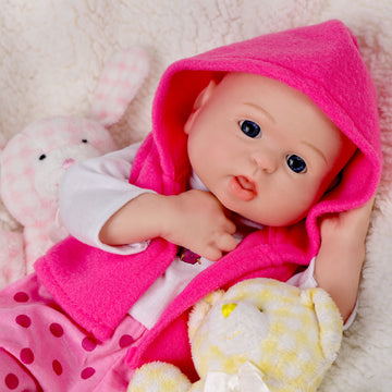 Babeside Bailyn 16'' Full Silicone Reborn Baby Doll Girl Adorable Peach Sweetheart Pink