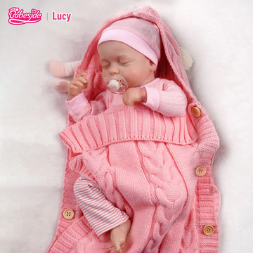 Babeside Lucy 20'' Sleeping Infant Baby Girl with Heartbeat Coos and Breath