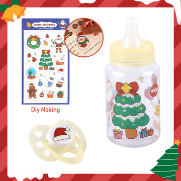 Babeside Chrismas Tree Pacifier And Bottle Piece Set Safest Reborn Baby Doll Accessories