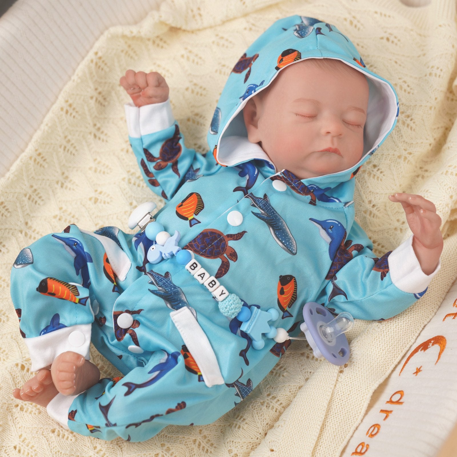Babeside Noah 20" Realistic Reborn Baby Doll Infant Chubby Cheek Face Boy with Washable Body for Pleased Bathing